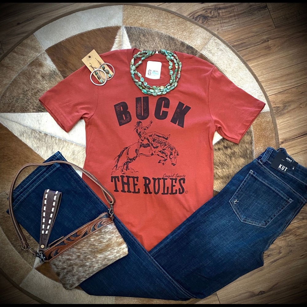 NWT Buck The Rules Short Sleeve Graphic Tee